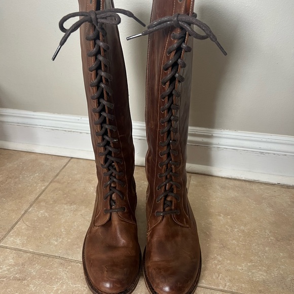 Frye lace up riding boot - Picture 2 of 7